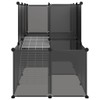 vidaXL Black Small Animal Cage: Spacious and Secure Enclosure with