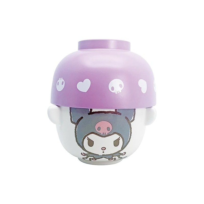 Sanrio Sanrio SAN4213-4 Kuromi Soup Bowl and Rice Bowl Dinnerware