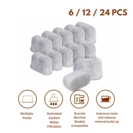 Replacement Water Filters Compatible with Breville Barista Express BES870 & Duo-Temp Pro BES810 Machines (24 Filters)