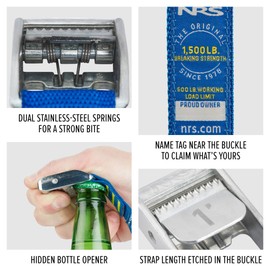 NRS 1" Heavy Duty Tie Down Strap – 2 Pack | Cargo Roof Rack Strap for Vehicle, Trailer, Kayak, Moving | 500 lbs. Working Load | 1,500 lbs Breaking Strength