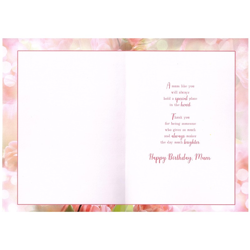 For A Special Mum Birthday Card - Size 6" X