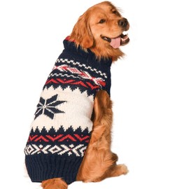Chilly Dog Navy Vail Dog Sweater (Medium)