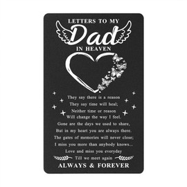 Bereavement Card for Loss of Father- Letters to My Dad from Heaven Gifts- Dad Memorial Sympathy Remembrance Bereavement