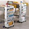 WINARA Removable Mobile Bookcase Trolley with 5 Levels and Wheels,