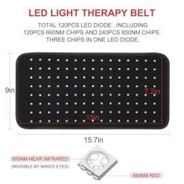 Lovtravel New Best 660nm LED Red Light and 850nm Near Infrared Therapy Devices Large Pads