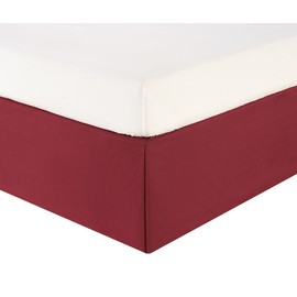 King Wrinkle Resistant Tailored Drop Pleated Microfiber Bed Skirt Burgundy