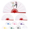 3 PCS Sublimation Fan Blanks White Polyester Hand Fan Heat
