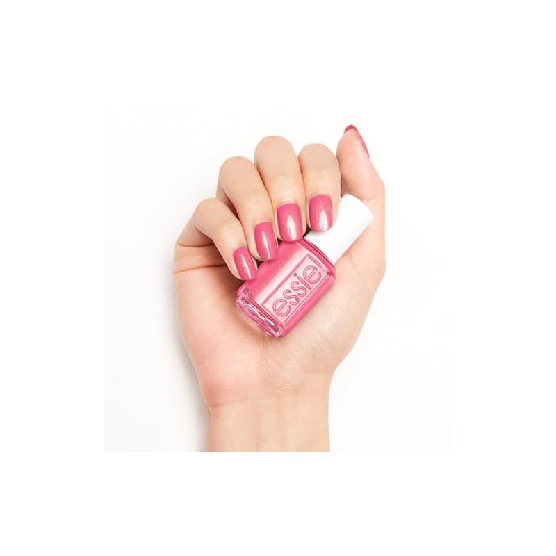 essie Salon-Quality Nail Polish, 8-Free Vegan, Mid-tone Pink Shimmer, One