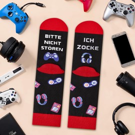 AGRIMONY Funny Socks Men Boys Do Not Disturb Socks Funny Colourful Cool Crazy Socks Gift Funny Christmas Gifts, c-gaming-03
