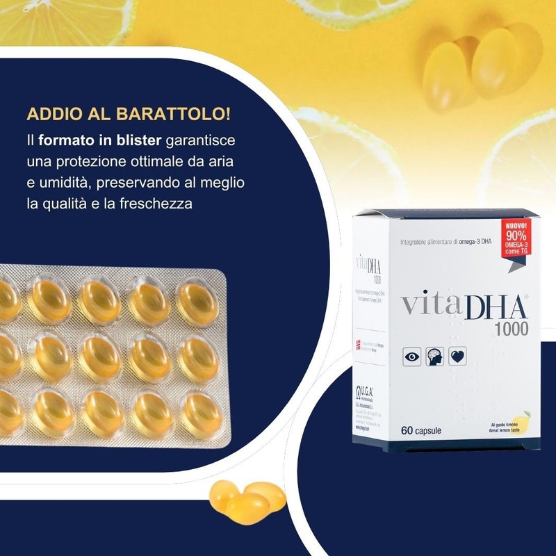 VitaDHA 1000 Omega 3 IFOS 5 Stelle (60 Capsule) -
