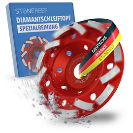 STONE REEF Concrete Grinder [125 x 22.2 x 20] Concrete Mill, Sanding Disc 125 mm, Screed Grinder - Grinding Disc for Concrete Processing, Diamond Cup Wheel for Extraction, Refurbishment Miller, Cup