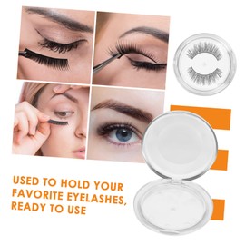 FRCOLOR 5Pcs Transparent Eyelash Storage Cases Plastic False Eyelash Organizers for Travel Makeup Compact Eyelash Box Container for Everyday Use for