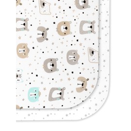 FlyIdeas Set of 2 Flannel Fitted Sheets for Prams, 75 x 35 cm, 100% Warm, Soft Cotton Sheet for Babies and Newborns, Perfect for Winter