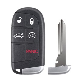 Replacement 5 Buttons Proximity Smart Key fits for Chrysler 300 Dodge Charger Challenger 2019 2020 2021 and Chrysler 200C 2015-2017 FCC: M3M-40821302 68155687AB Original 4A-Chip