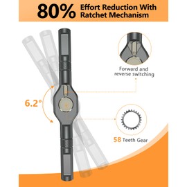 ORIA Ratchet Screwdriver Set, 42 in 1 Magnetic Screwdriver Kit with T Handle, Repair Tool Kit with 40 PCS Precision Bits, Portable Storage Case for Home Appliances, DIY