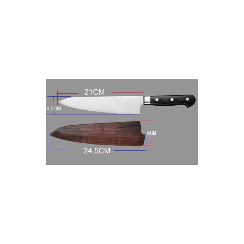 UCCKEYI Chef's Knife Sheath Gyuto Magnetic Saya Knife Wood Blade