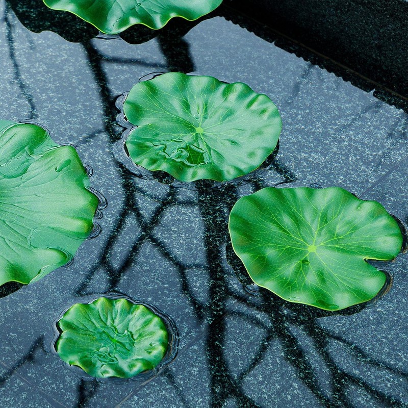 WhistenFla Floating Lily Pads for Ponds, 6Pcs Realistic Lily Pads