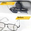 Yuoyar Magnetic Leather Sunglasses Holder for Car - 2 Packs