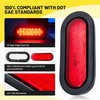 Oyviny 6 Inch Oval Red LED Trailer Tail Lights W/Light
