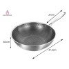 Importeek Sarten Wok Antiadherente Acero Inoxidable Induccion 32cm