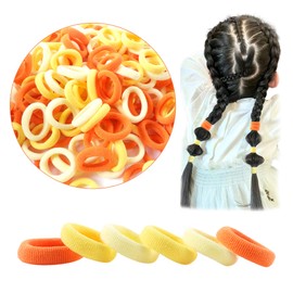 PHUSBLAY Hair Ties, 200Pcs Hair Elastics Ties Seamless Small Hair Ties, Soft Cotton Hair Tie Assorted Colors Ponytail Holders (K)