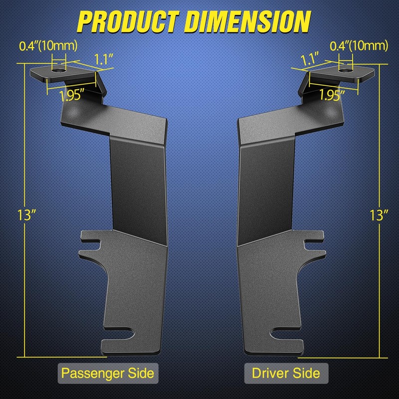 Nilight Ditch Light Brackets Hood Hinges Mount Bracket Kit for