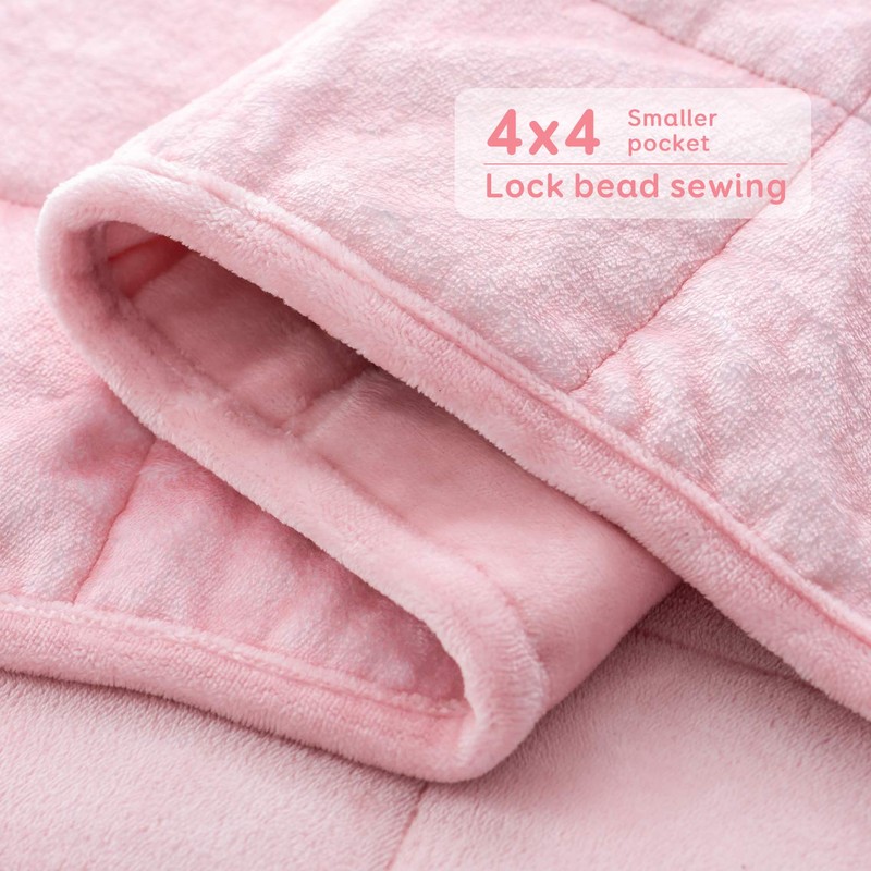 BUZIO Weighted Blanket 3lbs, Fleece Blankets 36x48 inch, Ultra Cozy