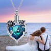 shajwo Cremation Jewelry Rose Flower Heart Urn Necklaces for Ashes