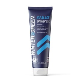 Wintergreen Ice Blast Shower Gel, 8.5 oz – Cooling Post-Workout Body Wash for Men and Women, Infused with Peppermint and Wintergreen Extracts, Deep Cleansing and Refreshing for Athletes