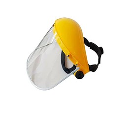 Face Shield with Head Mounted Face Protection Eye Care Shield Screen Grinding Multi-Purpose - Clear Polycarbonate Visor Combination CE APPROVED - Conforms to EN166