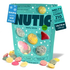 Nutic Smooth and Melty Mints Nonpareils Candy - 1LB, Pastel Mint Delights for Holidays & Birthdays, Dutch and Chocolate Mint Treats - Ideal for Weddings, Parties, USA Made - (Pack of 1)