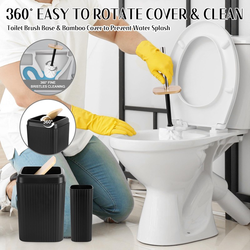 XLHOMO Black Bathroom Accessories Set 17PCS Bathroom Set with 3PCS
