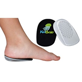 Black Jelly Premium Heel Cups/Heel Pads With Super Adhesive Gel Bottom US Kid's Size 1-6 (2 Pairs)