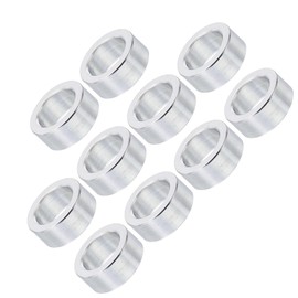 Unifizz M8 Aluminium Spacers, 10Pcs Round Metal Spacer Tubes 8.2mm ID x 12mm OD x 5mm Length Unthreaded Aluminium Standoff for M8 Screw Bolt Assemblies