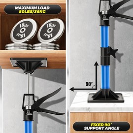 Cabinet Jacks for Installing Cabinets (2-Pack), Heavy-Duty 80lbs Capacity Steel Jack Rod, 11.8"-23.2" Telescoping Third Hand Tool, Metal Handle Adjustable Support Pole with Rotatable Anti-Slip Pads