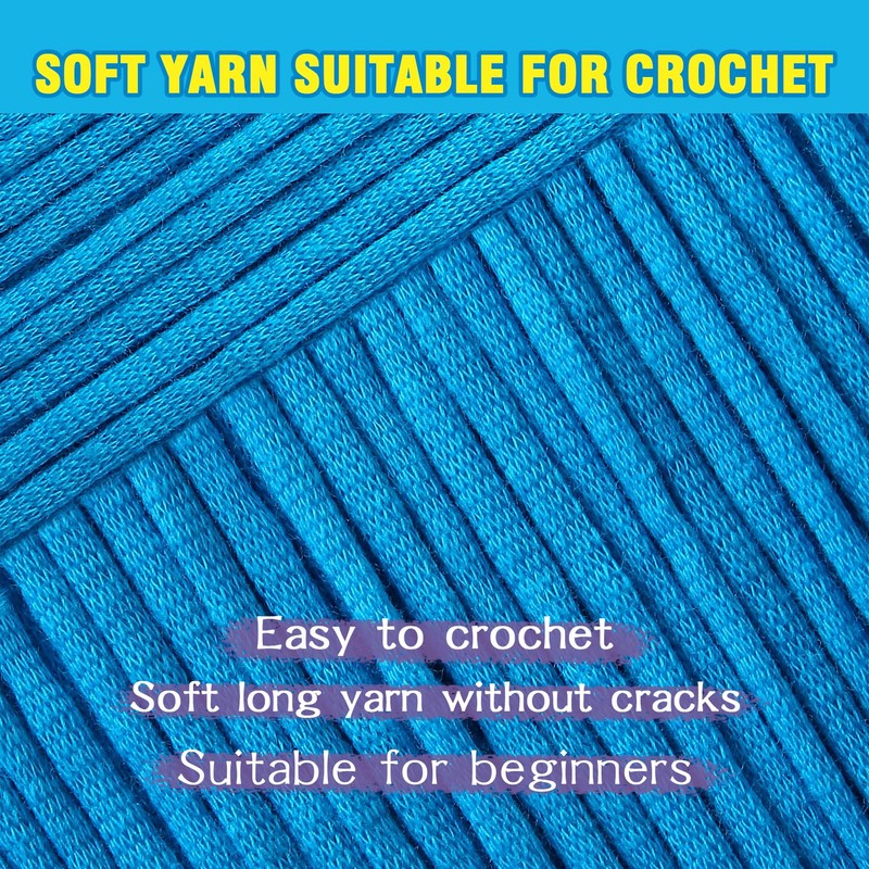 Mooaske 3 Pack Crochet Yarn with Crochet Hook - Worsted