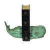 Verdigris Green Sperm Whale Head and Tail Bookends - Decorative