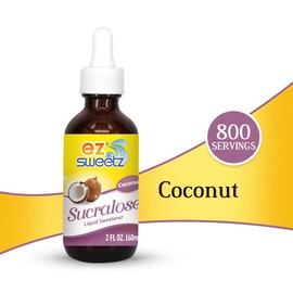 EZ-Sweetz Flavored Sucralose Drops | Coconut Flavor | 2.0 oz Bottle (800 Servings)