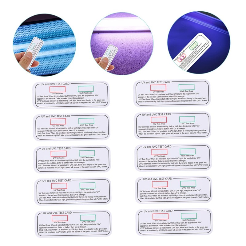 CHILDWEET 10pcs Uv Test Cards for Home Use Testing Strips