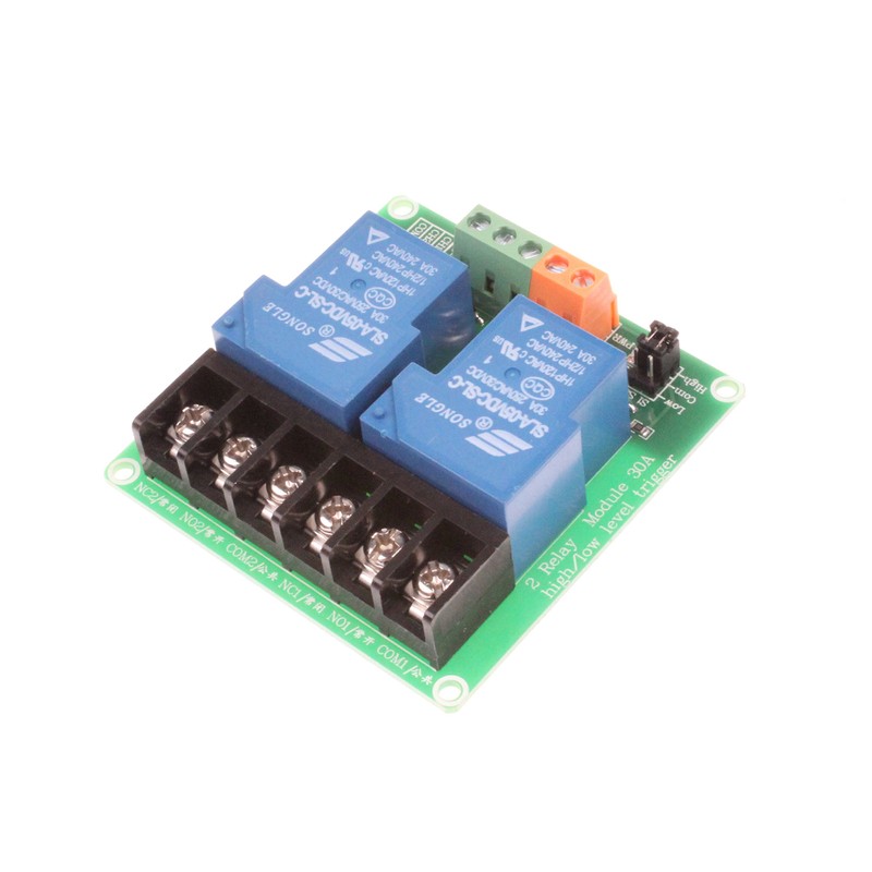 NOYITO 30A 2-Channel Relay Module High Low Level Trigger with