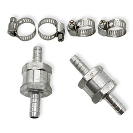 UMikke One-Way Valve, Fuel Backflow Prevention, Hose Band Included, 0.3 inches (8 mm), Set of 2