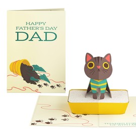 Lovepop Father's Day Pop-Up Card for Him - 3D Greeting Cards for Dad, Husband, Men - Thanks for Putting Up with My Crap - 5" x 7" Card - Blank Notecard & Envelope Included