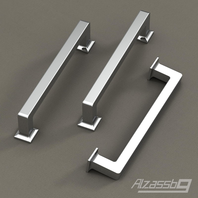 Alzassbg 10 Pack Polished Chrome Cabinet Pulls, 3 Inch(76mm) Hole