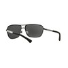 Emporio Armani EA2033 3094/87 Matte Black EA2033 Square Pilot Sunglasses