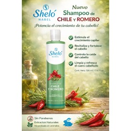 Pack Shampoos Chile Romero 530ml Shelo Nabel