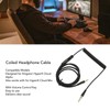 Coiled Headphone Cable Replacement Headset Sound Cord with Volume Key