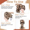 2 Pack Large Leopard Hair Towels 24" x 40" Absorbent