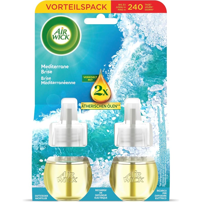 Air Wick Duftstecker Nachfüller DUO – Duft: Mediterrane Brise –