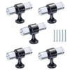5 Pieces Crystal Cabinet Handles Knobs - Clear Cylinder Drawer