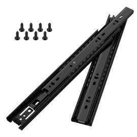 Full Extension Drawer Slides 16 Inch 1 Pairs Side Mount Metal Ball Bearing Drawer Slides Rails,10 12 14 16 18 20 22 Inch 100 LB Load Capacity Cabinet Wardrobe Slider Kitchen Glides